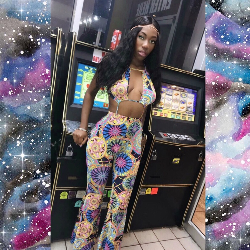 Colorful one piece jumpsuit